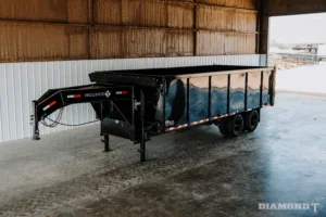 Dual Tandem Dump Trailer with 4 foot side