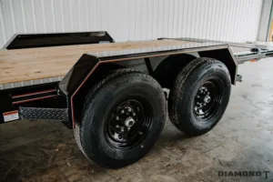 Diamond T Skid Pro Tiltdeck Tandem Trailer Black Rims