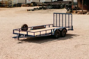 Front view of the Standard Utility Channel Frame SUCH Trailer highlighting its durable channel frame and streamlined design for light to medium-duty hauling.